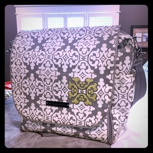 Pickle bottom petunia diaper bag.